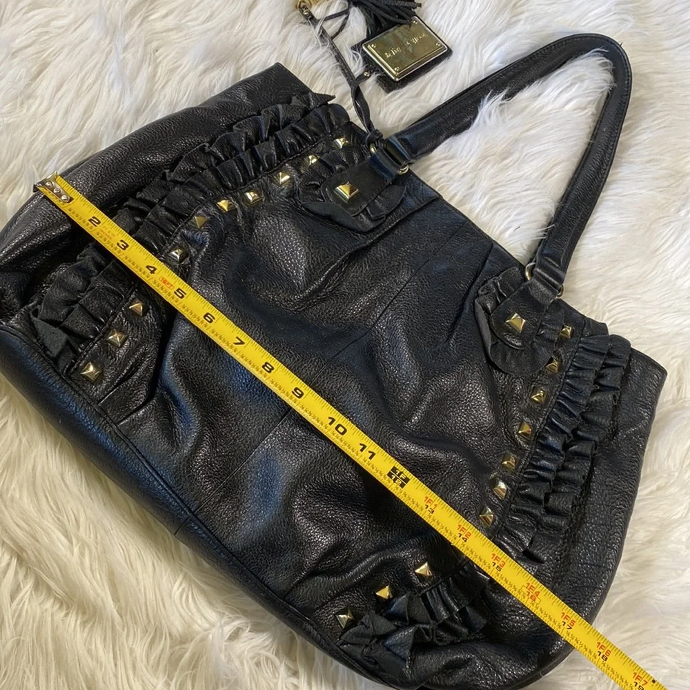 Betsey Johnson • Leather Studded Ruffle Detail Purse